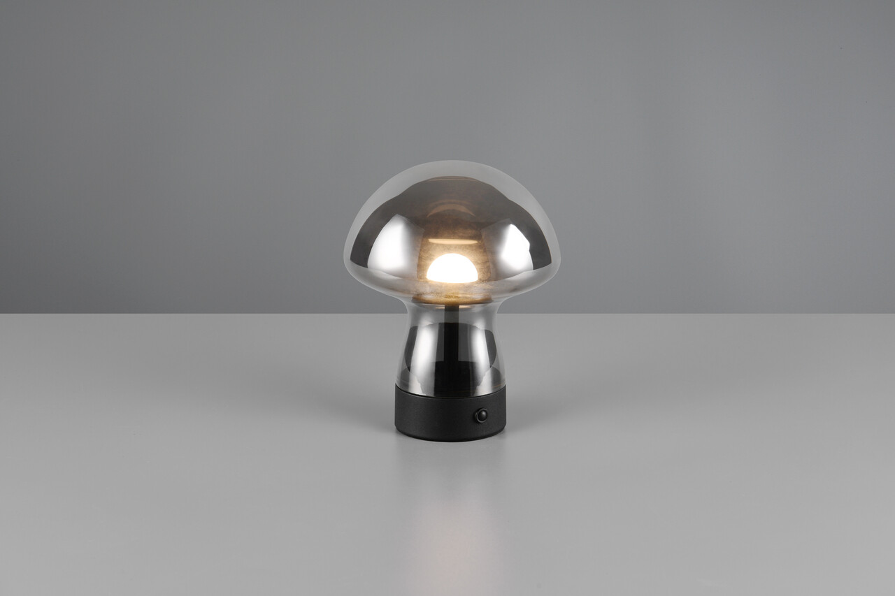 Lampa de masa Dooley, RL, 14x18 cm, 1.5W, 1x SMD, sticla, gri - imagine 5